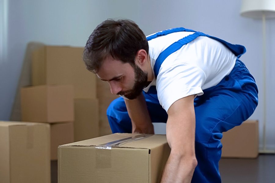 expert handling of packages by moving company